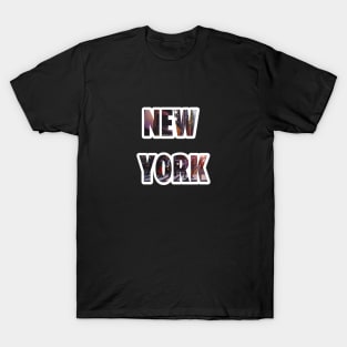 New York city walk typography letters NY city T-Shirt